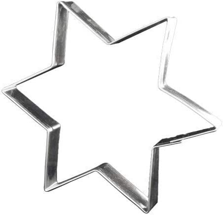 Lares Ausstecher/Ausstechform Riesen Stern - aus Weißblech - für Plätzchen, Kekse, Lebkuchen - Größe: 17cm - Made in Germany