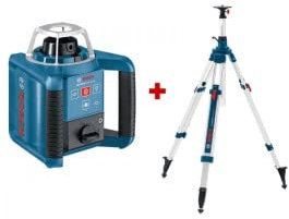 BOSCH ROBERT PRO PHA40036 Pack intérieur : Laser Rotatif Automatique Bosch GRL 300 HV + Trépied 2.95M BT300-061599403X