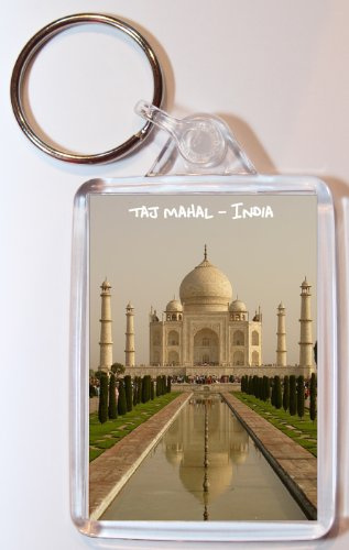 Baked Bean Store Taj Mahal - India - Double Sided Large Keyring Gift/Present/Souvenir