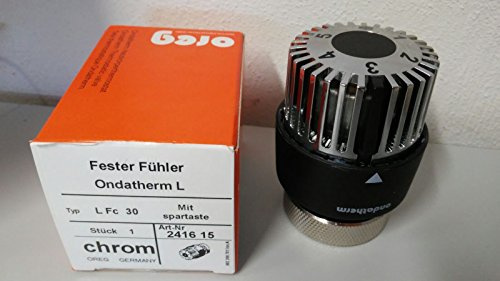 KUTYUUT Ondatherm Thermostatkopf LFc30 Chrom/schwarz M38x1,5