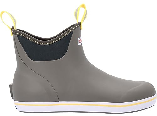 XTRATUF Men's Ankle Deck Boot, Grey, Size 9(M)