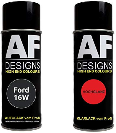 Alex Flittner Designs, vernice spray per auto, set per Ford 16 W, nero perlato metallizzato, 400 ml