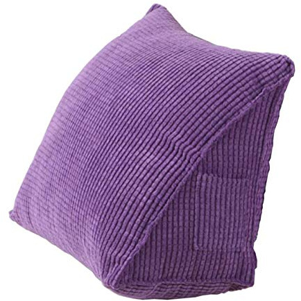 SENLUO Cuscino triangolare posteriore, cuscino a cuneo per supporto letto, cuscino per schienale divano sedia da ufficio cuscino per divano per adulti bambini (viola)