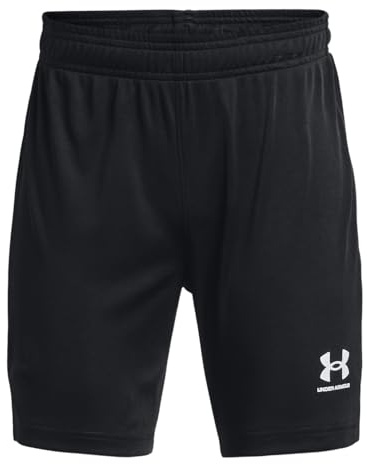 Under Armour Boys Ch. Core Fast-Drying And Sweat-Wicking Shorts With 4-Way Stretch, Loose Running For PE, Football Training More, Black, S