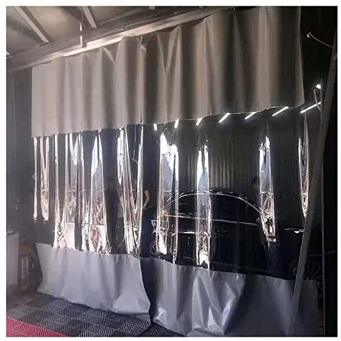STRMAX Telo di copertura in legno, per esterni, con telone trasparente, resistente, impermeabile, con occhielli antiruggine per pergolato, veranda, gazebo
