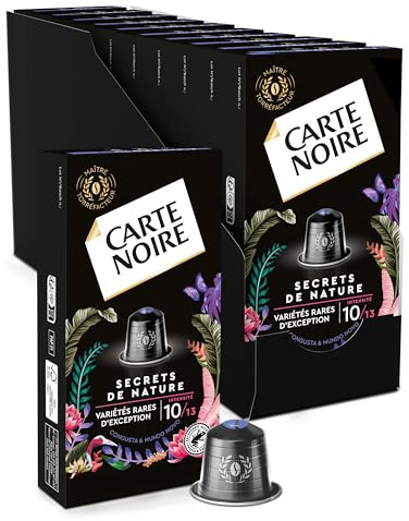 Carte Noire Café Secrets de Nature - Capsules Aluminium Compatibles Nespresso, 10 paquets de 10 capsules (100 Capsules)