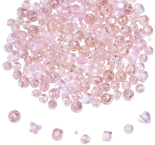 BEEFLYING 180pcs Assorted Glass Beads for DIY Jewelry Making AB Color Crystal Rondelle Beads Bulk Set for Bracelets Necklaces Earrings