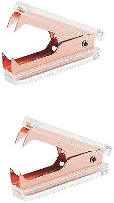 Ciieeo 2stücke Acrylic Gold Heftklammerentferner Schreibtischzubehör Für Büro Und Schule Elegantes Design Langlebiges Acryl Praktische Anwendung Verpackung