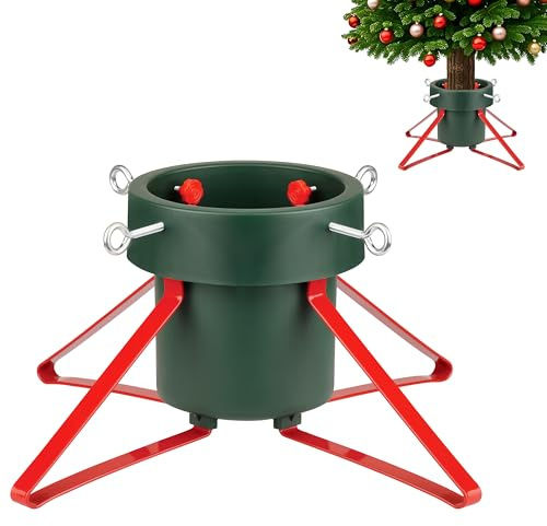 SWL Real Christmas Tree Stand – Heavy Duty Metal Base with 2.8L Water Reservoir | Holds Real Trees Up to 2.5m Tall, Trunk Diameter 4.5–14.5cm | Secure Indoor Tree Holder with Screws & Accessories