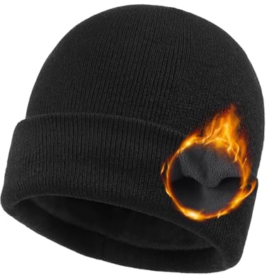 Zylioo S/M/L/XL/XXL Fleece Wintermütze Strickmütze Großen Kopf Beanie Mütze | Übergroße Mütze Winter Warme Skull Watch Cap Knit Beanie Hat für Alltag Outdoor