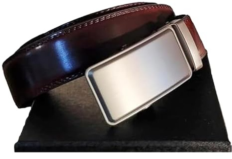 Cinturones hombre Ajustables Automáticos - Cuero de Vaca Varios Tamaños - Calidad - Nuevo Diseño Regalos originales para hombre - Elasticos Cinturón marrón negro 130 cm (130CM, MARRON OSCURO)