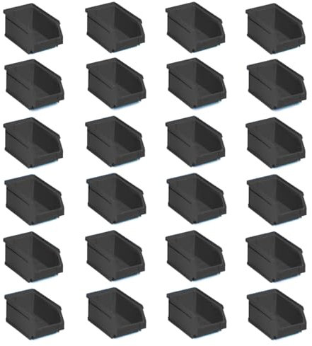 Tayg Pack 24 Gavetas de Plastico Apilables nº51 (No alimentaria) - Organizador de Tornillos, Cajones, Caja de Almacenamiento, Cubetas de Plastico Rectangulares, 17x10,7x8 cm