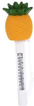 POPETPOP Schwimmendes Poolthermometer Mit Ananas-design Und Bruchsicher Großes Display in Celsius Und Fahrenheit Geeignet Für Innen Und Außenpools Teiche Und Aquarien