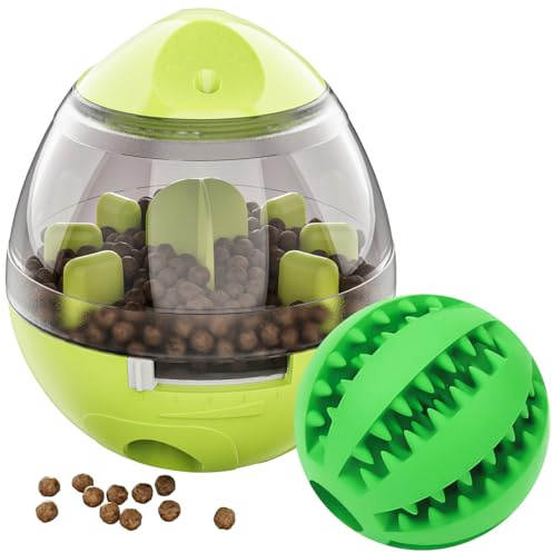 Lesfit Balles de friandises pour chien – Jouets distributeurs de nourriture à alimentation lente, jouets interactifs de dressage pour chien