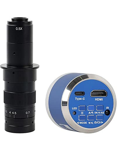 Microscopio Telecamere for microscopio UHD 12MP 4K 1080P HDMI Fotocamera for microscopio digitale industriale con attacco C adatta for telefono PCB Saldatura Videoregistratore Lente d'ingrandimento el