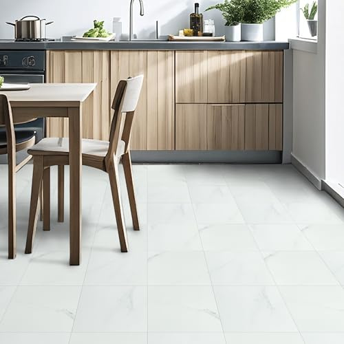 Floor Tiles Self Adhesive, Vinyl Flooring Peel and Stick Floor Tiles Waterproof for Kitchen Living Room and Bathroom DIY Flooring 30x30cm 24pcs(2.16㎡)