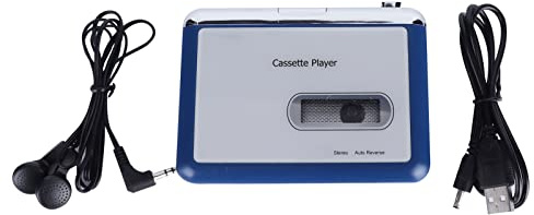 Sunicon Reproductor de Cassette de Bluetooth Auriculares, Reproductor de Cinta portátil Reproductor de Cassette automáticamente Salida de Bluetooth inverso al Altavoz de