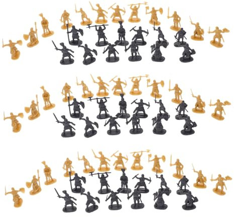 JOINPAYA 200 Stück Miniatur Soldatenfiguren Spielzeug Für Kinder Mittelalterliche Krieger Modelle Aus Robustem Kunststoff Detailreiche Kleiner Soldaten Für Sandkasten Und Deko