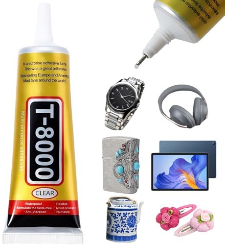 T8000 Phone Repair Adhesive - Clear Contact Adhesive for Screens, Jewelry, Electronics - Multipurpose Contact Glue for Precision Repairs