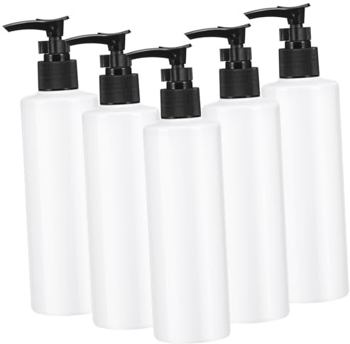 PACKOVE Contenitori da Viaggio per Liquidi Bottiglie Vuote Pompa Dispenser 5 Pezzi da 250ml in Plastica Colore Casuale per Cosmetici Portatili per Viaggi