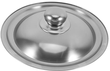 DINHEAROM Universeller Topfdeckel Edelstahl 20cm Durchmesser Mit Knauf Rund Passgenau Für Pfannen Und Kochgeschirr Spülmaschinenfest Abgerundete Kanten Für Sicheres Kochen