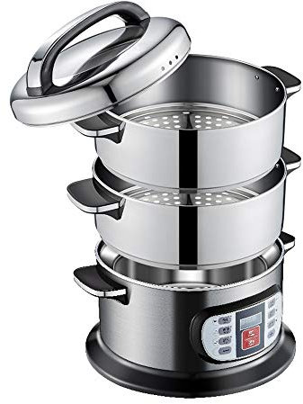 DYHWAC PNAWLLCF Vaporiera a Tre Strati in Acciaio Inossidabile Vaporiera elettrica Caldaia elettrica Vaporiera elettrica per Alimenti