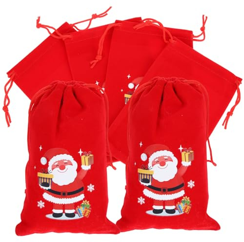 BAZEITFLOW Samt Geschenktaschen Weihnachten 10 Stück Mit Kordelzug Wiederverwendbare Geschenkbeutel Für Schmuck Süßigkeiten Und Kleine Geschenke Elegante Weihnachtsbeutel