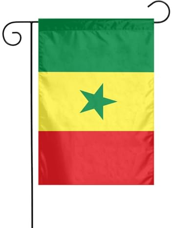 Drapeau du Sénégal pour jardin 30 x 45 cm vertical double face ferme vacances