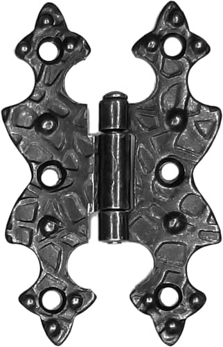 cyclingcolors charnière plate meuble ancien vintage 70x45 retro fer forgé noir rustique armoire porte placard (Lot de 6)