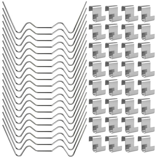 100 Pcs Greenhouse Clips for Glass, Stainless Steel Greenhouse Window Clips Glass Pane Fixings Clips, 50 W Glazing Clip & 50 Z Overlap Clip for Greenhouses Glasses Replacement Accessories