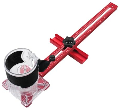 Enrutador de pulgadas, soporte de ranura de fresado, accesorios del armario, plantilla de enrutador de aluminio, plantilla de corte circular, enrutador, soporte de ranura de fresado(Set B)