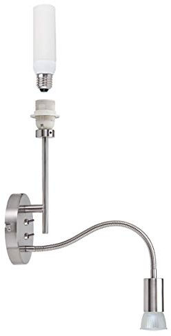 Paulmann Wandfackel, Metall, E27, Silber