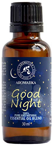 Aceite Esencial Buenas Noches 30ml - Mezcla Aceites de Lavanda & Salvia Mejor para Dulces Sueños - Aroma Difusor - Lámpara de Fragancia - Aromaterapia - Good Night Sleep Essential Oil
