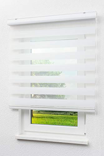 LYSEL - Qualitätsdoppelrollo weiß, (B x H) 120cm x 175cm in weiß