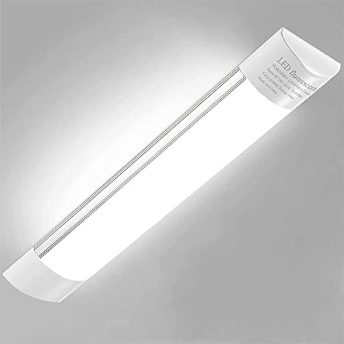 Sararoom LED Feuchtraumleuchte 60cm, 20W 2400LM LED Deckenleuchte Werkstatt Röhre Lichtleiste, Kaltweiß 6500K Werkstattlampe Leuchtstoffröhre Unterbauleuchte für Garage Büro Wohnzimmer Küche Keller