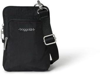 Baggallini Dam anti-stöld aktivitet crossbody väska tvärs över kroppen, en storlek, Svart, en storlek