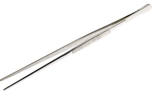Cocktail Pinza 30cm pinzette per alimenti in acciaio inox Pinze per guarnire la cucina dello chef con punte seghettate di precisione dressaggio per cucinare