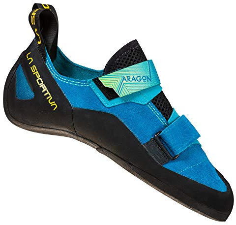 LA SPORTIVA M Aragon Blau - Bequeme vielseitige Herren Kletterschuhe, Größe EU 43 - Farbe Neptune - Citrus