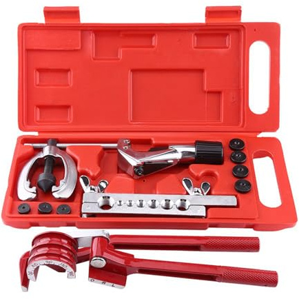 Ejoyous Universalrohr-Bördelwerkzeug Brennrohr-Bördelwerkzeuge -Kit, 11-teiliges Auto Bördelgerät Bördel Werkzeug Set, Bremsrohr-Flare-Werkzeug Bördelgeräte für Bremsleitungen