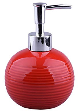 XILIN-1987 Kitchen Soap Dispenser European Ceramic Emulsion Soap Dispenser Family Hotel Club Shampoo Shower Gel Hand Sanitizer Disinfection Box Countertop Soap Dispensers (Color : Red)