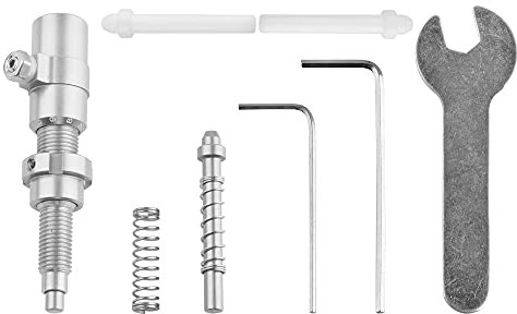 AMEYXGS Bogenschießen Cushion Plunger Screw-In Druck Button Federspannung Plunger Aluminium Pfeilauflage für Recurve Bows Zubehör (Silber)