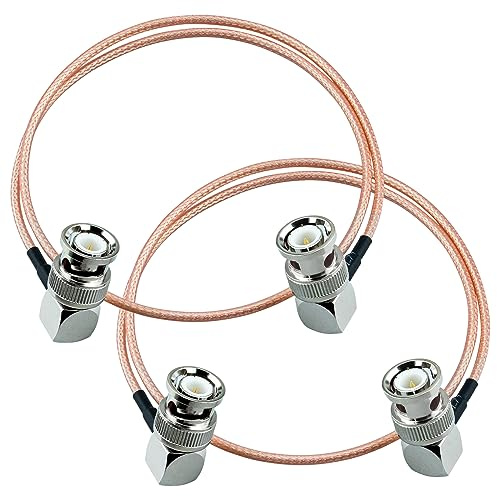urcianow 50cm 2Stk BNC 90°Winkel Stecker zu Stecker RG316 Antenne | RG316, 50 Ohm