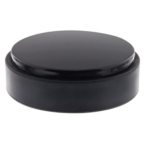 Wagner Black Deluxe 15510911 Butoir de porte de sol, Ø 50 x 15 mm, plastique de qualité supérieure, noir brillant, autocollant, amovible sans laisser de traces