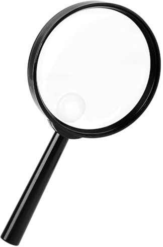 Loupe de lecture portative noire 2,5 x 10 x 90 mm Lentille incassable Grand grossissement avec poignée antidérapante pour enfants plus âgés, lecture, exploration de la nature, observation