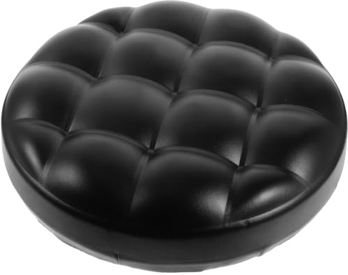 Ciieeo Stool Replacement Seat Bar Stool Cushion Swivel Chair Cushions Round Seat Cushion 12 Inch Round Foam Padded Seat for Bar Stool Rolling Homes and Offices Black