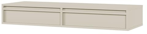 Selsey Schminktisch Makeup Tisch Frisiertisch Kosmetiktisch 110 cm Mit 2 Schubladen Hängend Graubeige Evo