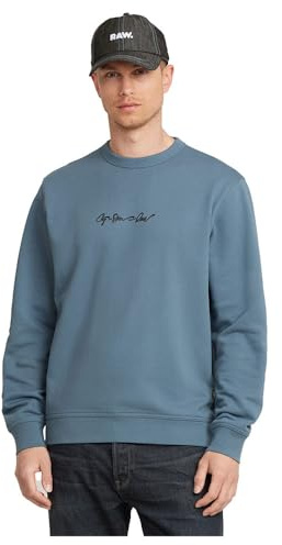 G-Star RAW G-Script Logo r Sweat, Blå (Avio D26407-d257-1820), XS