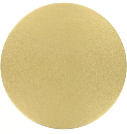 EliteKoopers 10 inches Round Shape Gold 2MM Thickness Cake Board Cake Display Base MDF Hardboard (Pack of 1)