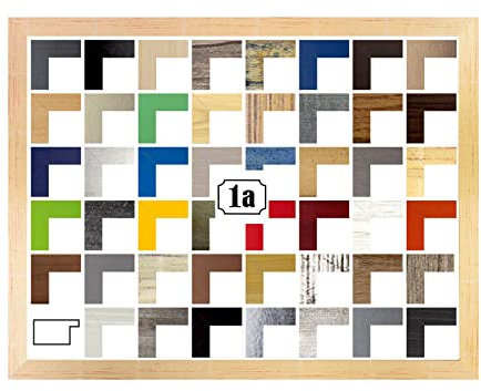 Colorello Bilderrahmen Posterrahmen Puzzlerahmen 70x100 cm Farbe Gold Glanz 100x70 cm mit weisser Rückwand und klarem Acrylglas