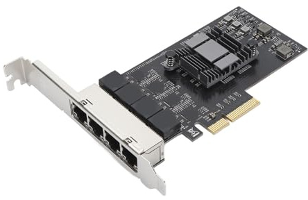 Tarjeta de Red PCIe de 2,5 GB, 4 Puertos RJ45, Chip RTL8125BG Adaptador de Interfaz Ethernet de 2500 Mbps para Servidor, para, Centos,